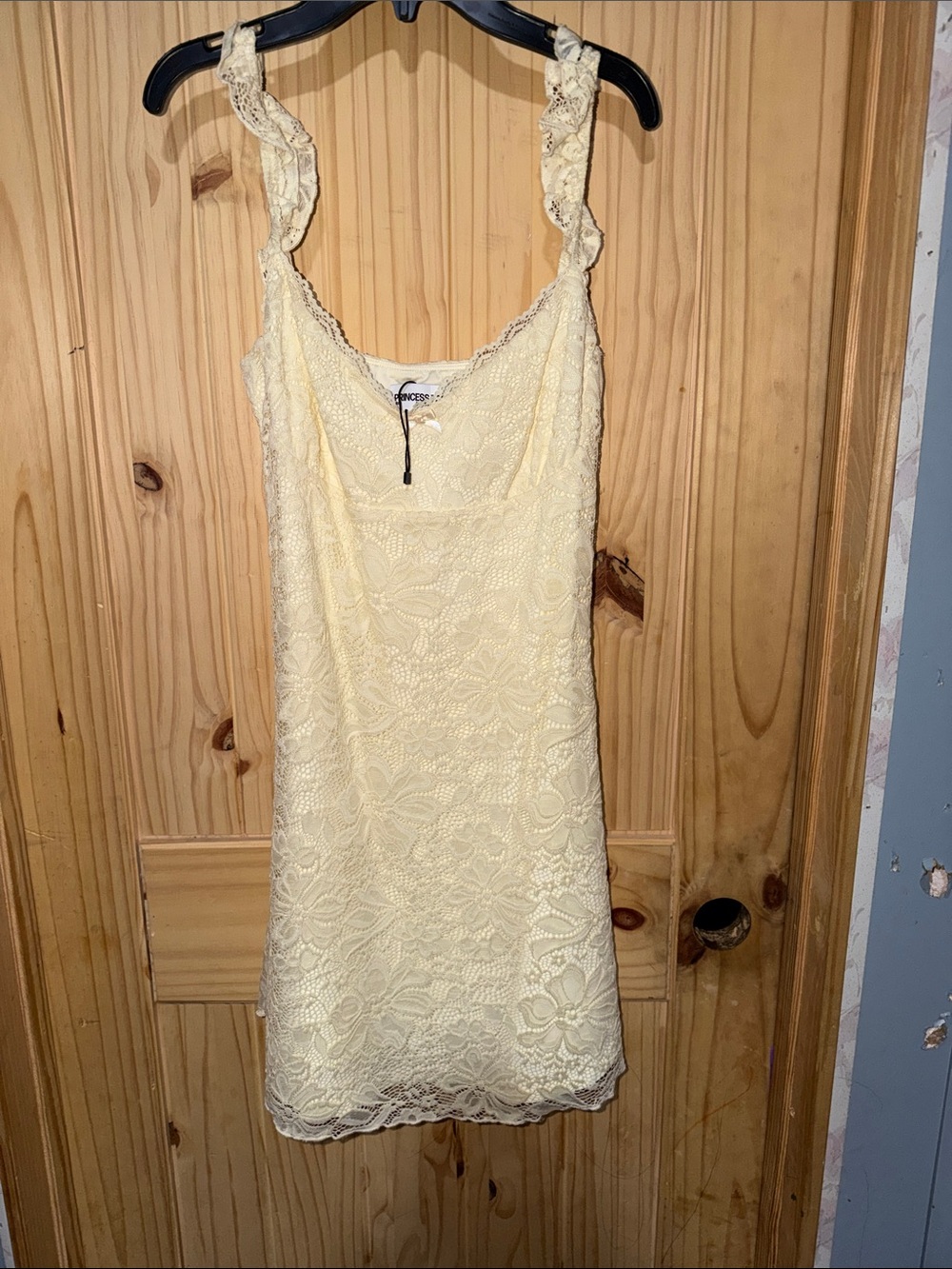 Princess Polly Cream Lace Slip Dress